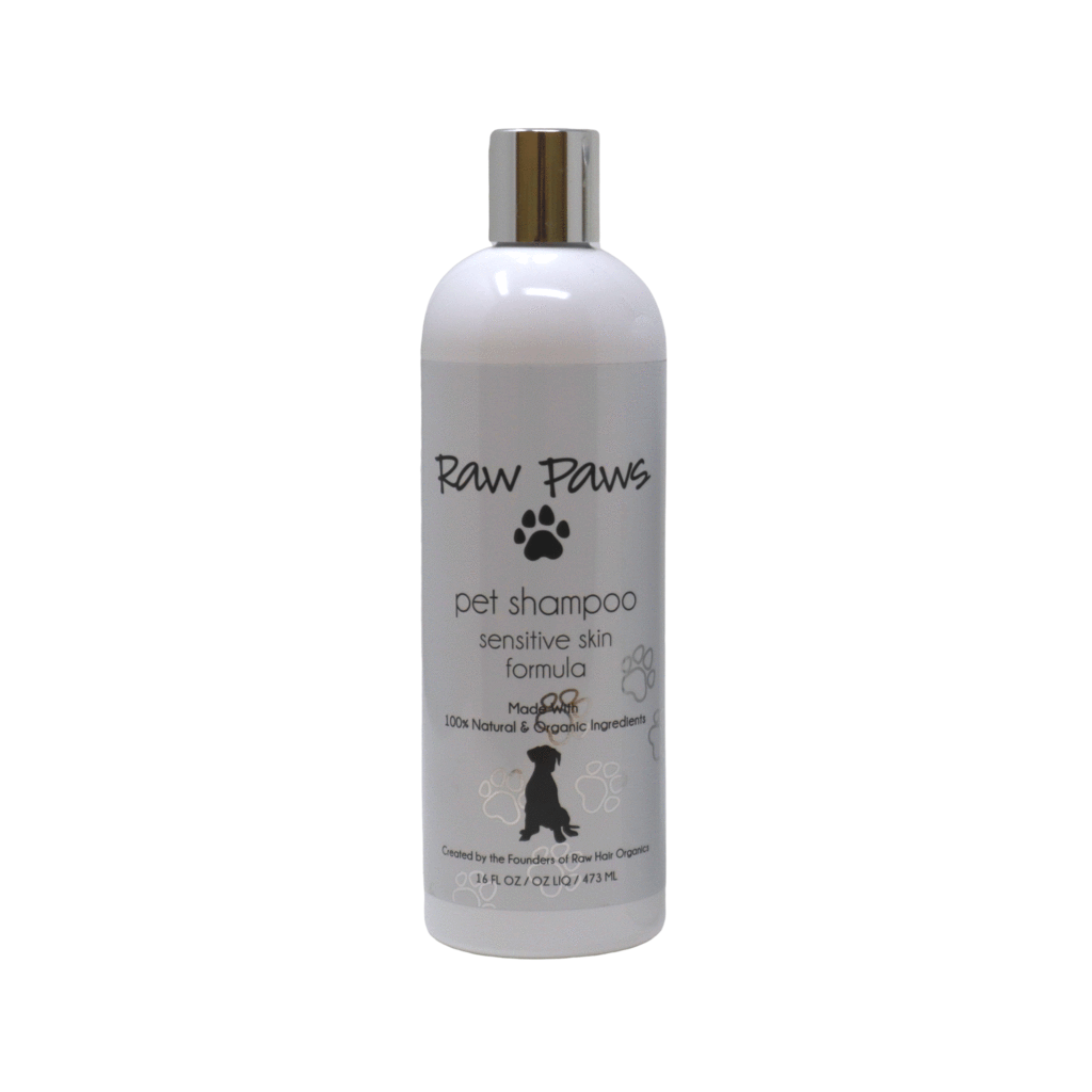 Raw Paws Pet Shampoo For Sensitive Skin 16oz Raw Hair Organics